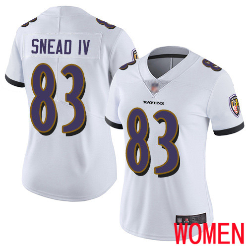 Baltimore Ravens Limited White Women Willie Snead IV Road Jersey NFL Football 83 Vapor Untouchable